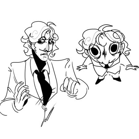 Harman doodles (half body+chibi full body)