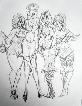 Y2k vampire girls (traditional full body)